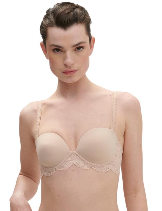 Simone Perele Karma Plunge Bandeau Bra Peau Rosée