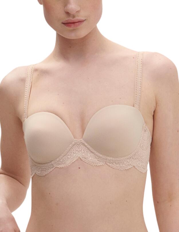 Simone Perele Karma Plunge Bandeau Bra Peau Rosée