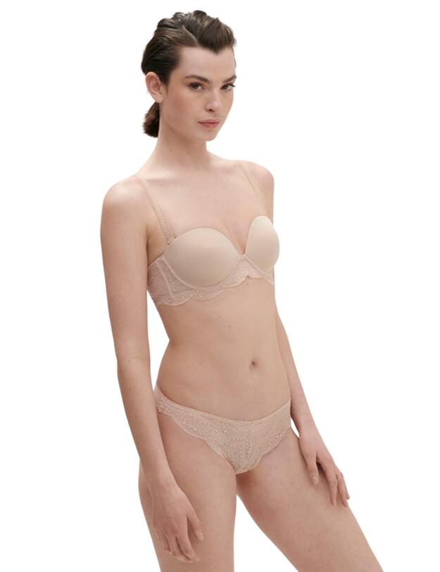 Simone Perele Karma Plunge Bandeau Bra Peau Rosée