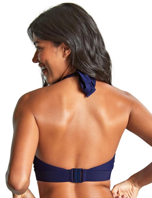 Panache Ric Rac Sofia Wireless Halter Bikini Top Ric Rac Navy