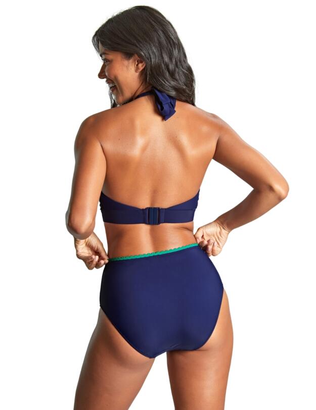 Panache Ric Rac Sofia Wireless Halter Bikini Top Ric Rac Navy