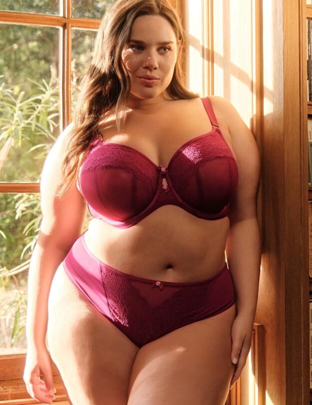 Sculptresse by Panache Natalia Full Cup Bra Bordeaux Red