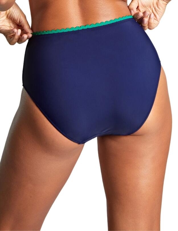 Panache Ric Rac High Waist Bikini Brief Ric Rac Navy