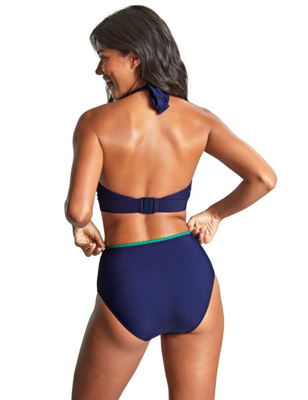 Panache Ric Rac High Waist Bikini Brief Ric Rac Navy