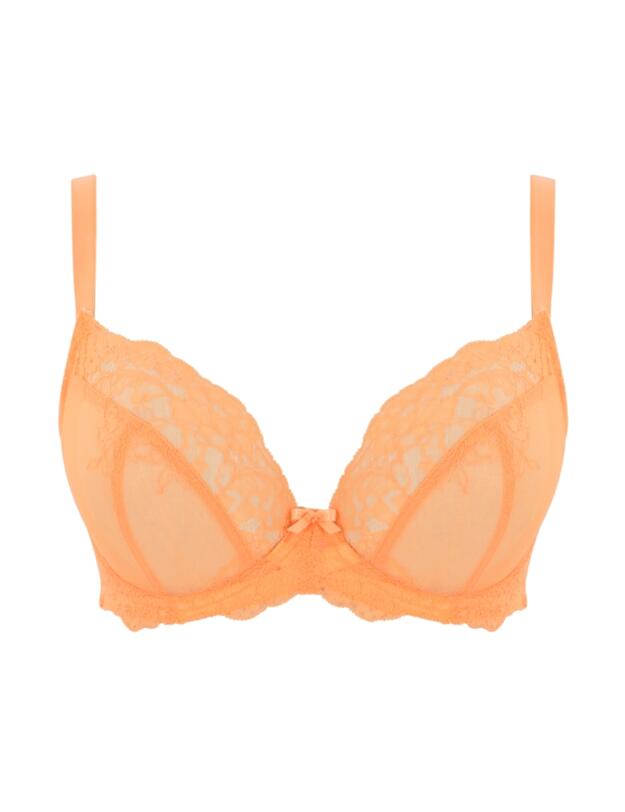 Panache Ana Non-Padded Plunge Bra Peach Melba