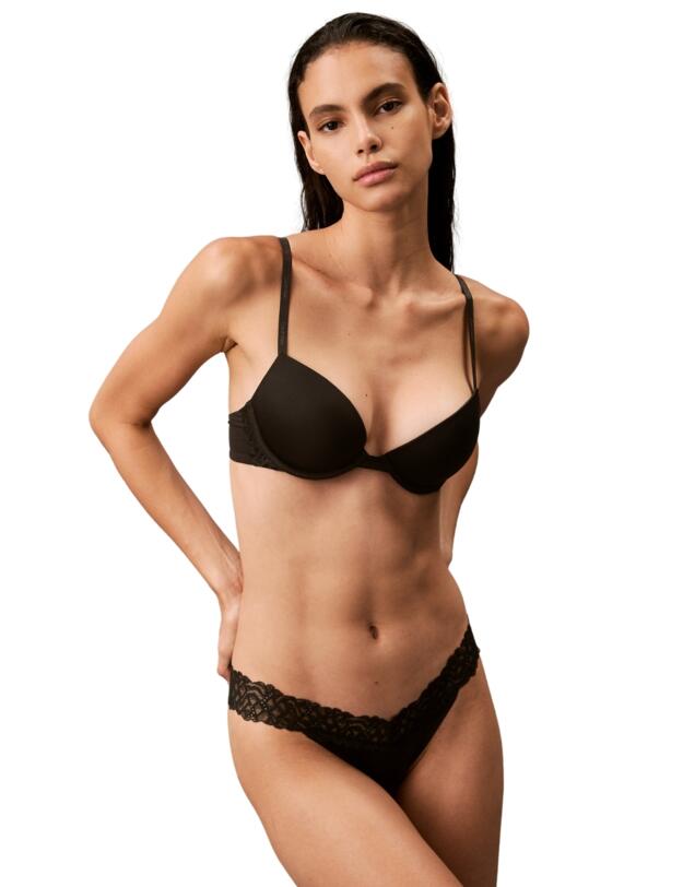 Calvin Klein CK Attraction Push-Up Plunge Bra Black
