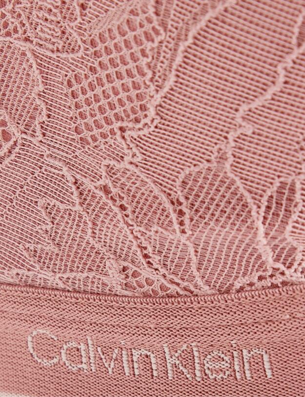 Calvin Klein Modern Lace Lined Triangle Bra Red Grape