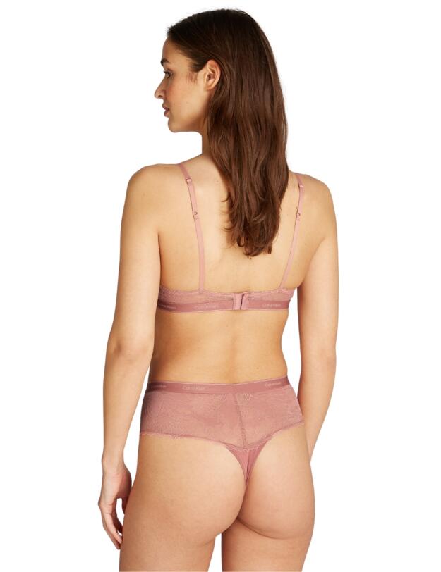 Calvin Klein Modern Lace Lined Triangle Bra Red Grape