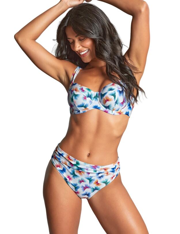 Panache Flutter Midi Bikini Brief Flutter Print