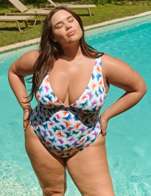 Panache Flutter Taylor Wireless Swimsuit Flutter Print
