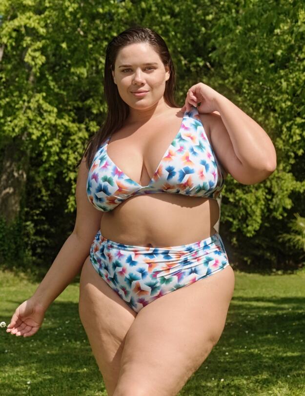 Panache Flutter Kara Wireless Triangle Bikini Top Flutter Print