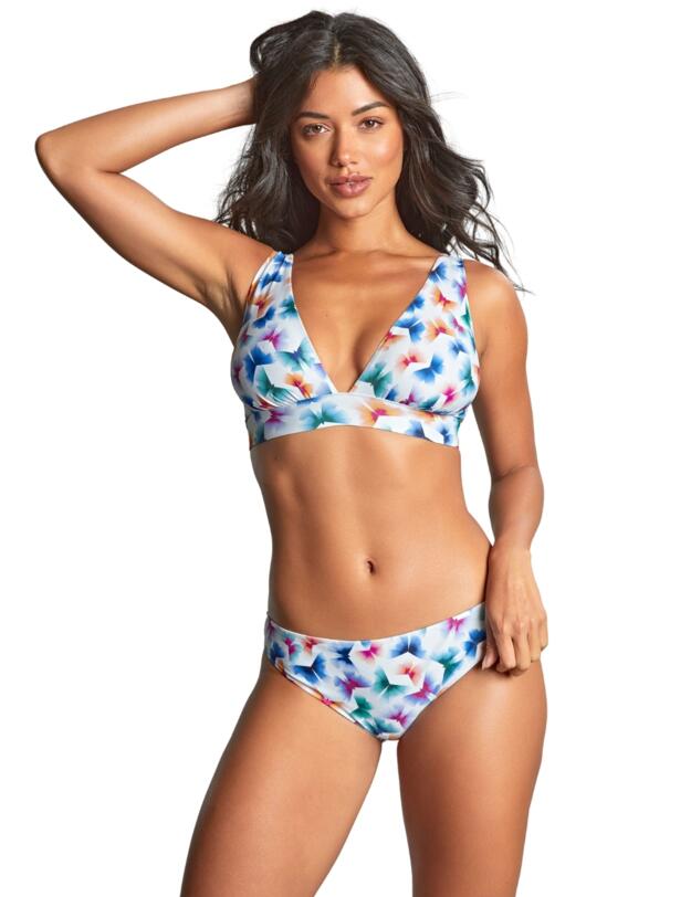 Panache Flutter Kara Wireless Triangle Bikini Top Flutter Print