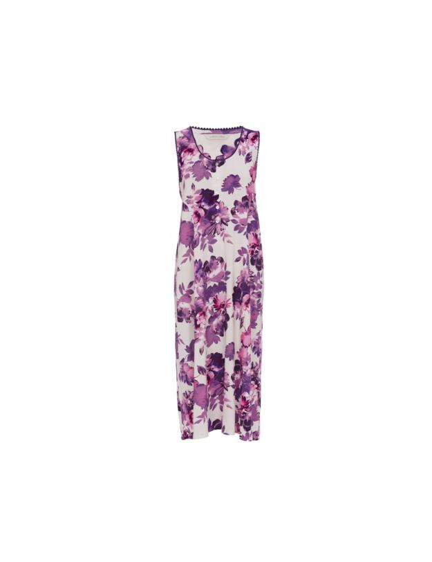 Cyberjammies Nora Rose Elsie Floral Print Long Nightdress Cream Mix