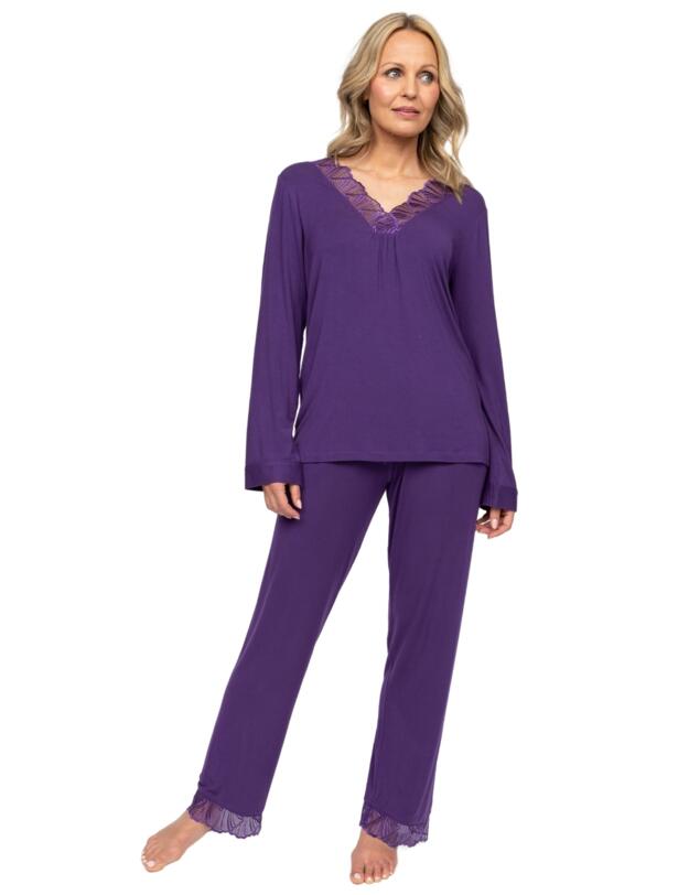 Cyberjammies Nora Rose Elsie Long Sleeve Pyjama Set Purple