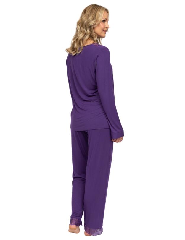 Cyberjammies Nora Rose Elsie Long Sleeve Pyjama Set Purple