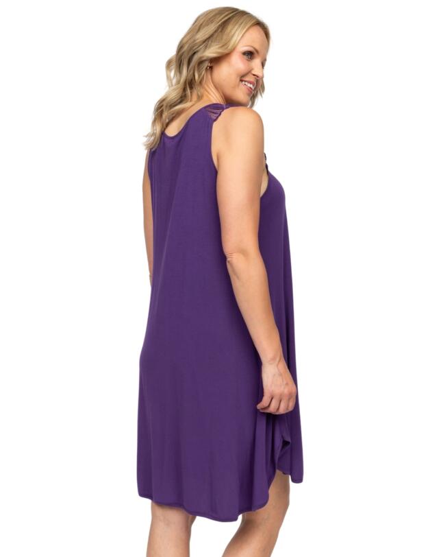 Cyberjammies Nora Rose Elsie Jersey Swing Nightdress Purple