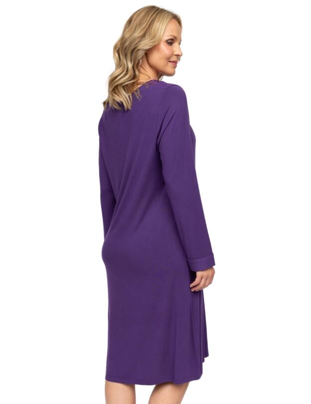 Cyberjammies Nora Rose Elsie Long Sleeve Short Nightdress Purple