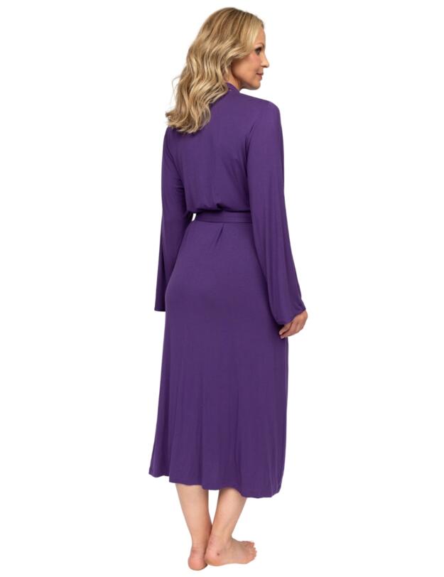 Cyberjammies Nora Rose Elsie Jersey Long Dressing Gown Purple