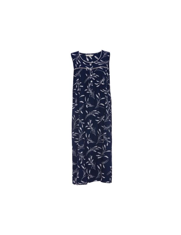 Cyberjammies Nora Rose Louisa Wheatsheaf Print Long Nightdress Navy Mix