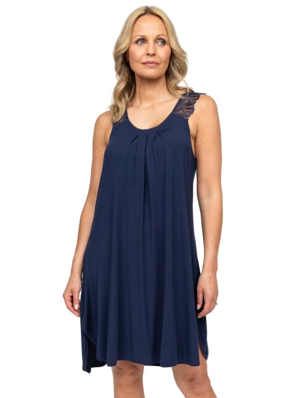 Cyberjammies Nora Rose Louisa Jersey Swing Nightdress Navy