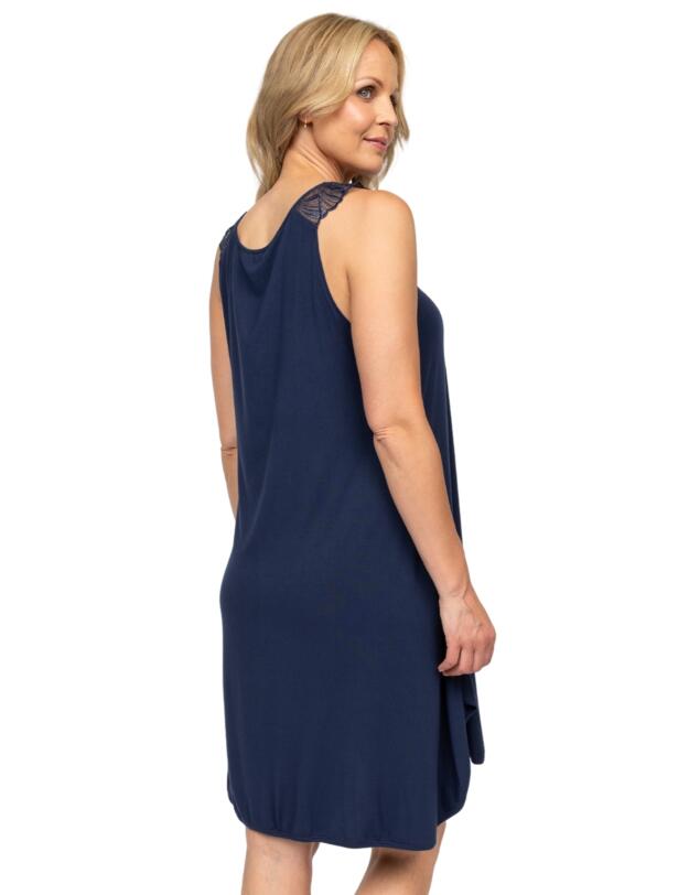 Cyberjammies Nora Rose Louisa Jersey Swing Nightdress Navy