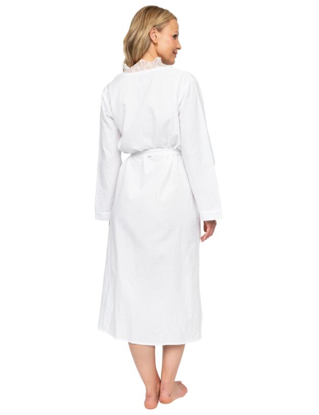 Cyberjammies Nora Rose Christina Long Dressing Gown White