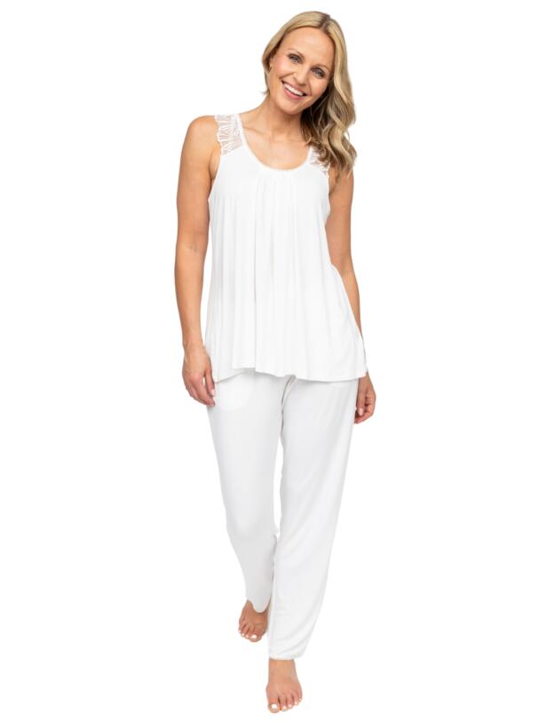 Cyberjammies Nora Rose Christina Jersey Pyjama Set White