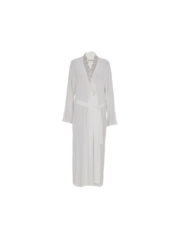Cyberjammies Nora Rose Christina Jersey Long Dressing Gown White