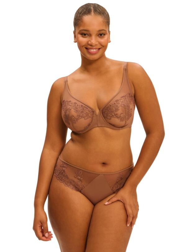 Simone Perele Saga Plunge Bra Tender Brown 