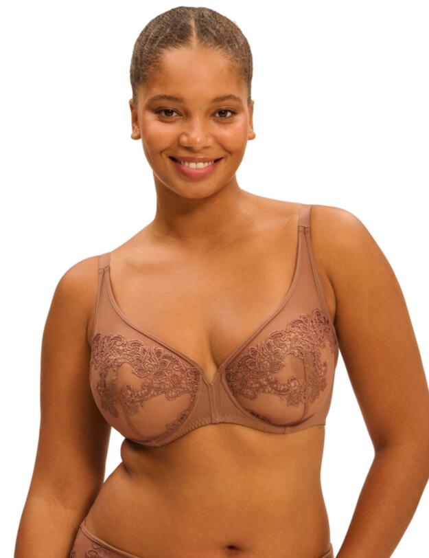 Simone Perele Saga Plunge Bra Tender Brown 