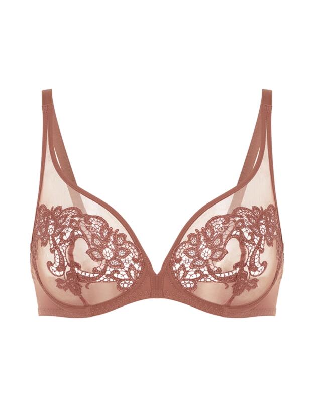 Simone Perele Saga Plunge Bra Tender Brown 