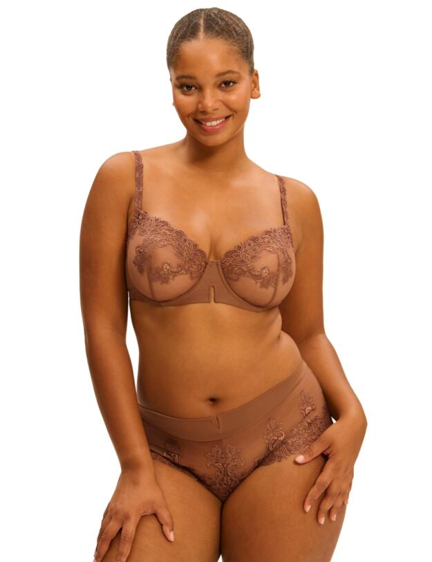 Simone Perele Saga Half Cup Bra Tender Brown 