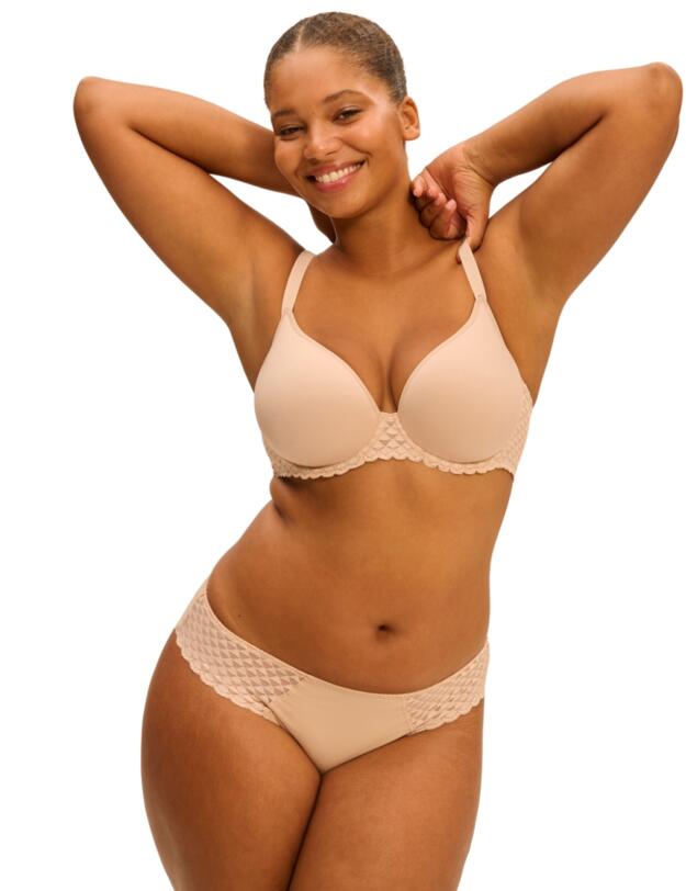 Simone Perele Subtile Plunge Spacer Bra Peau Rosée 