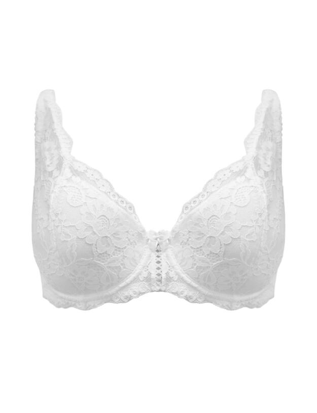 Pour Moi Fleur High Apex Underwired Bra White