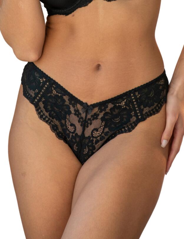 Pour Moi Fleur Cheeky V-Shaped Brief Black