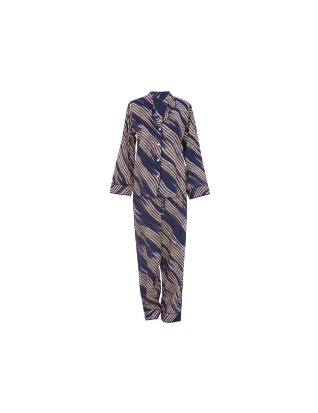 Cyberjammies Fable & Eve Southwark Rope Print Pyjama Set Navy Mix