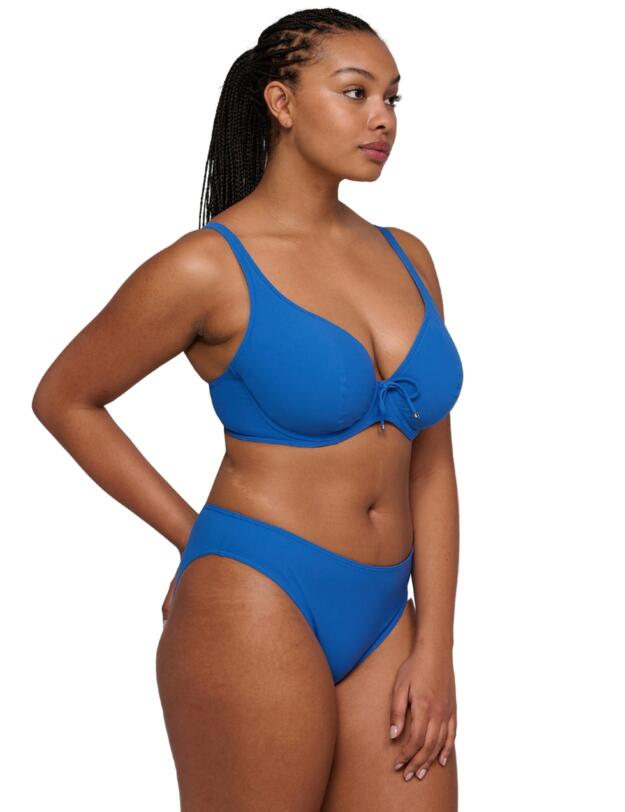 Prima Donna Swim Aswan Padded Plunge Bikini Top Delphinium Cheer Blue