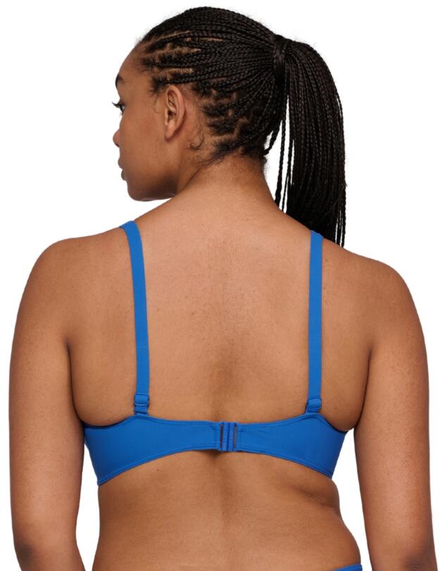 Prima Donna Swim Aswan Padded Plunge Bikini Top Delphinium Cheer Blue