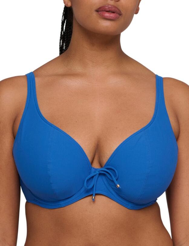 Prima Donna Swim Aswan Padded Plunge Bikini Top Delphinium Cheer Blue