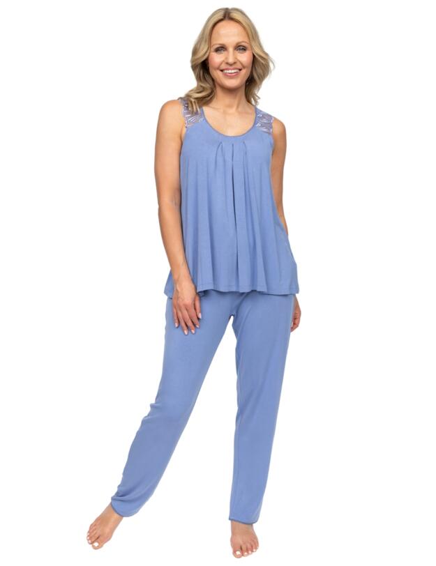 Cyberjammies Nora Rose Brooke Jersey Pyjama Set Cornflower Blue