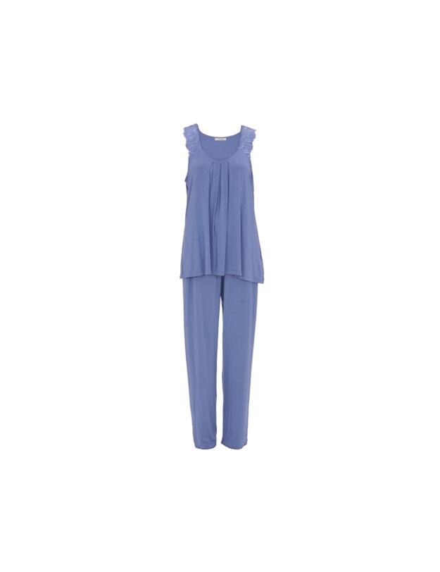 Cyberjammies Nora Rose Brooke Jersey Pyjama Set Cornflower Blue