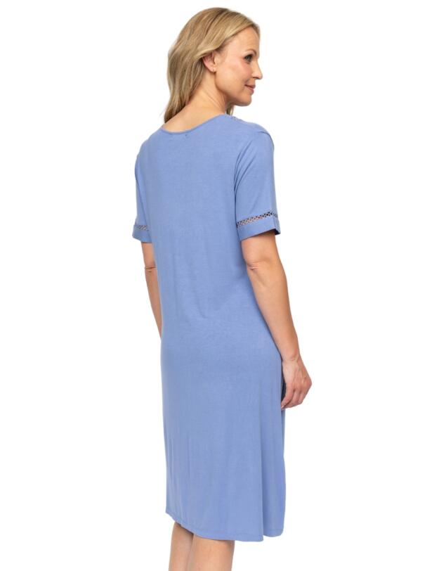 Cyberjammies Nora Rose Brooke Short Sleeve Short Nightdress Cornflower Blue
