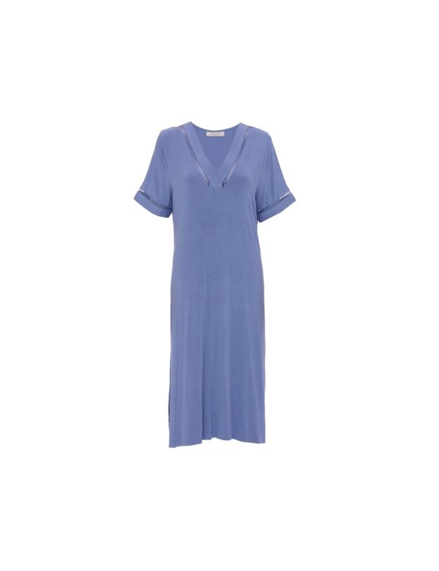 Cyberjammies Nora Rose Brooke Short Sleeve Short Nightdress Cornflower Blue