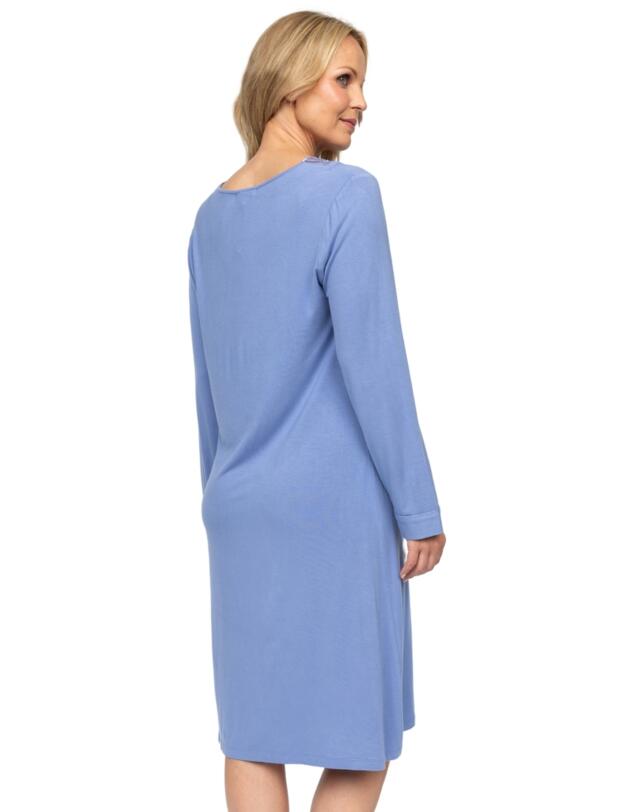 Cyberjammies Nora Rose Brooke Long Sleeve Short Nightdress Cornflower Blue