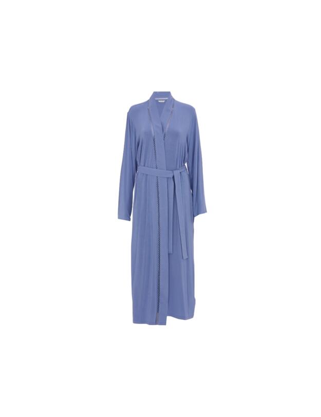 Cyberjammies Nora Rose Brooke Jersey Long Dressing Gown Cornflower Blue