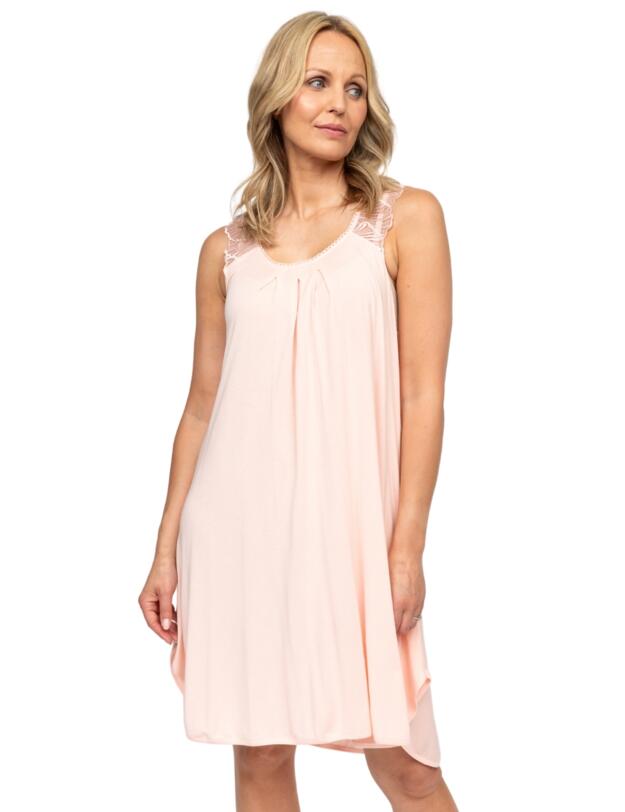 Cyberjammies Nora Rose Sally Jersey Swing Nightdress Peach