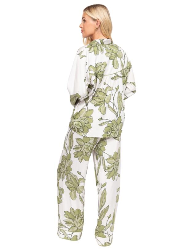 Cyberjammies Fable & Eve Chiswick Floral Wide Leg Pyjama Set Cream Mix