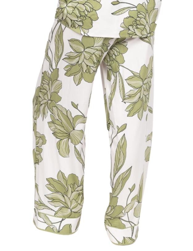 Cyberjammies Fable & Eve Chiswick Floral Wide Leg Pyjama Set Cream Mix
