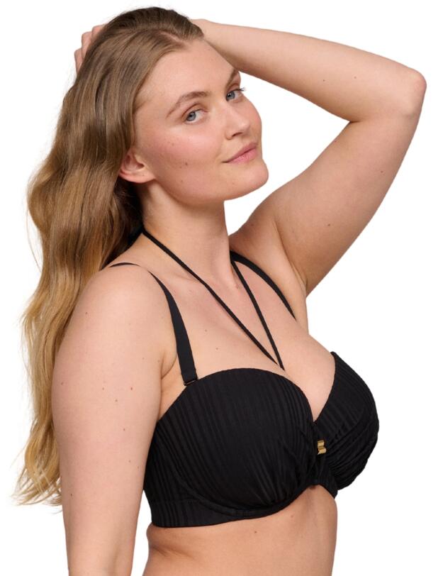 Prima Donna Swim Kiruna Padded Strapless Bikini Top Black
