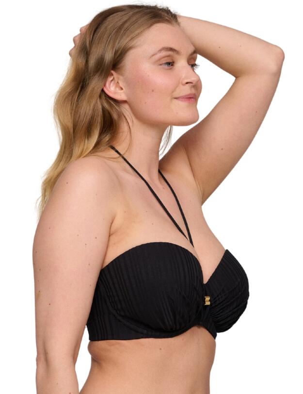 Prima Donna Swim Kiruna Padded Strapless Bikini Top Black